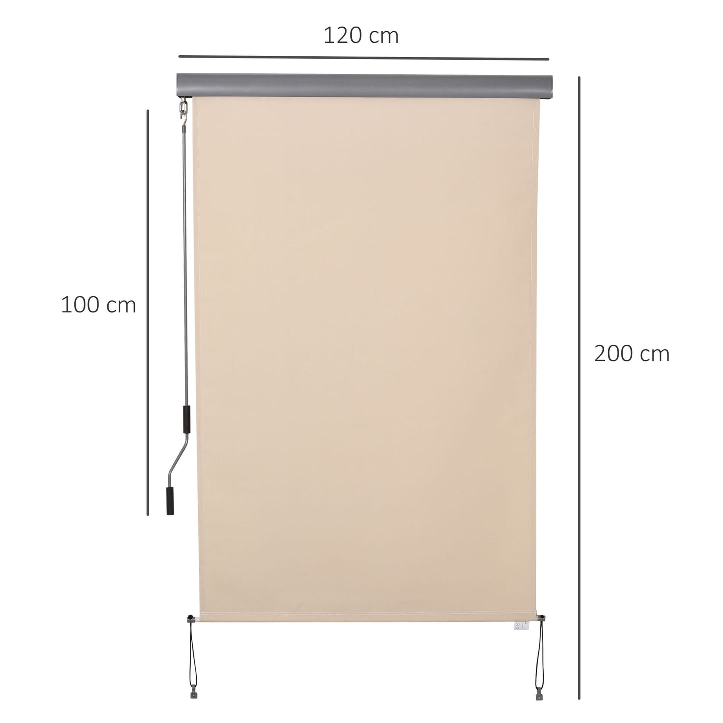Nancy's Holly Hill Side Canopy Privacy Screen - White - Aluminum, Polyester - 47.24 cm x cm x 78.74 cm