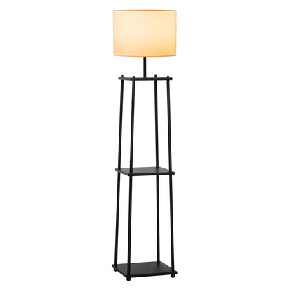 Nancy's Melrose Vloerlamp, Staande lamp Zwart + Crème wit 150 cm hoog