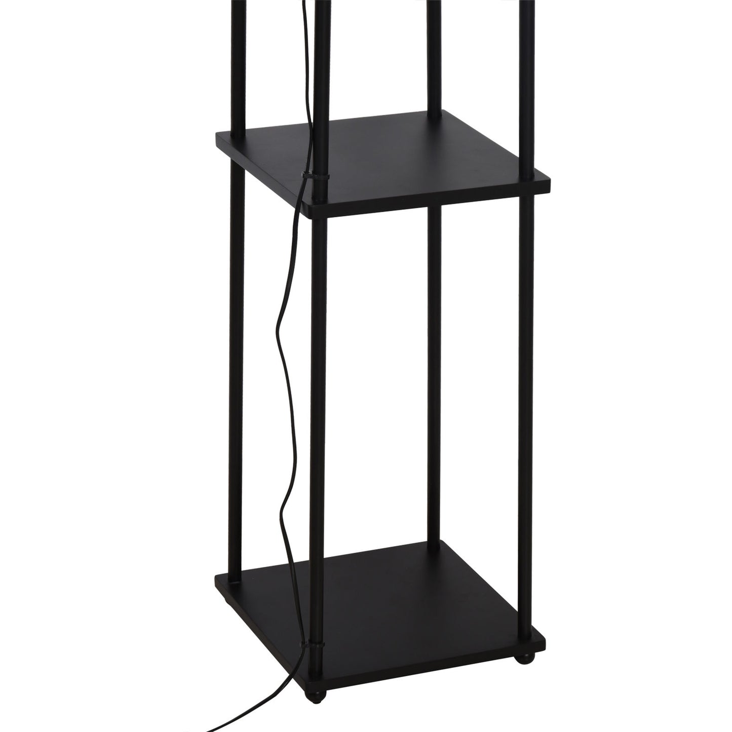 Nancy's Melrose Vloerlamp, Staande lamp Zwart + Crème wit 150 cm hoog