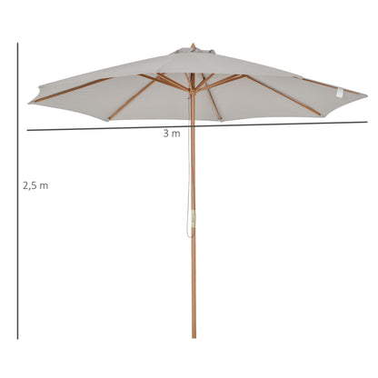 Nancy's Rocky Hole Tuinparasol - Grijs - Ø 300 cm