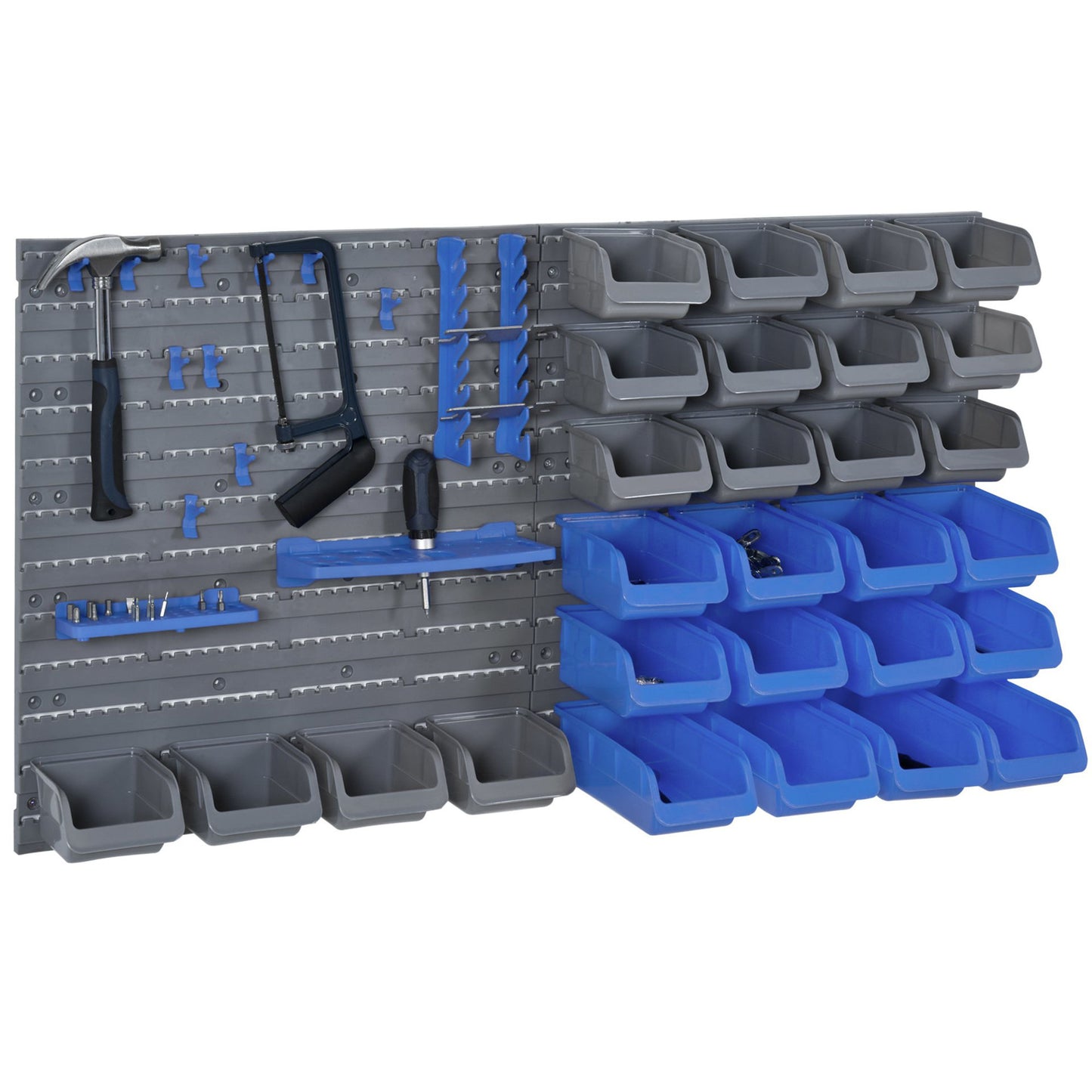 Nancy's Rose Hill Gereedschapswand - Stapelbakken - 44-Delig - Blauw - ± 55 x 20 x 95 cm