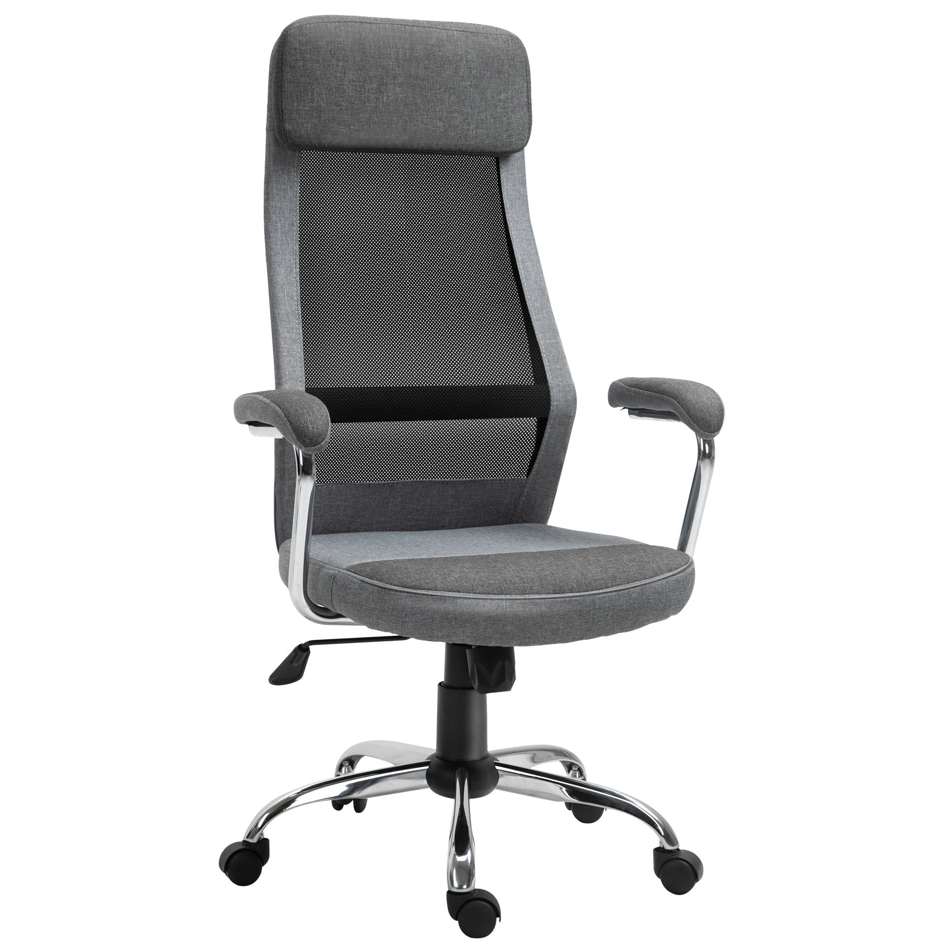 Nancy's Stovel Bay Office Chair with Ergonomic Design - Light Gray, Black - Foam, Nylon, Steel - cm x 25.59 cm x 46.85 cm