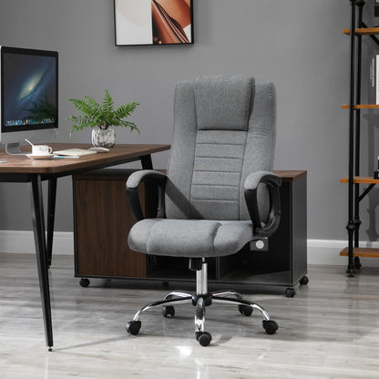 Nancy's Turtle Bay Office/Computer Chair - Grijs - Linnen, Schuim, Metaal - 24,41 cm x 24,41 cm x 46,85 cm