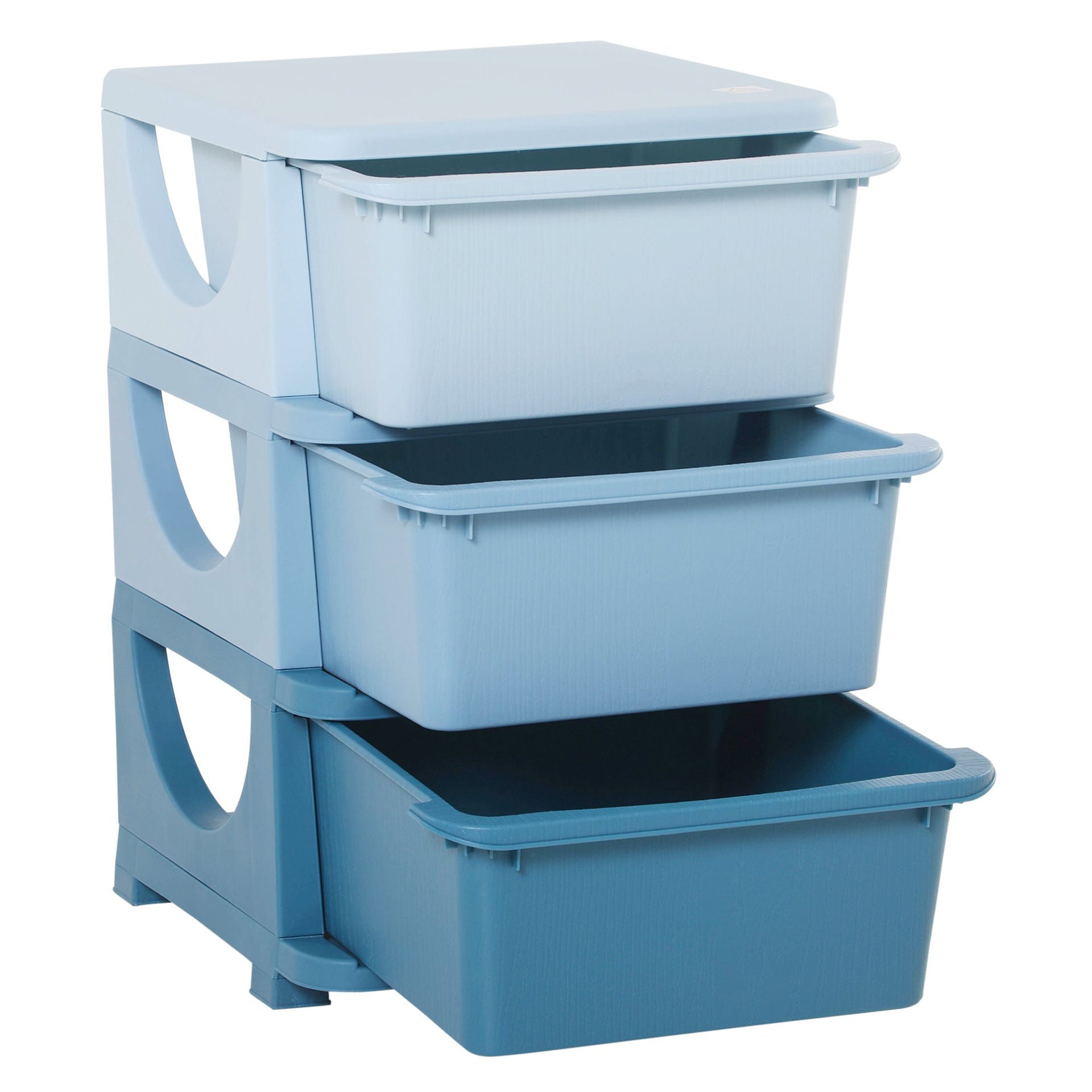 Nancy's Cold Lake Speelgoed Organizer - Ladekast - Ladeblok - Blauw - ± 35 x 35 x 55 cm