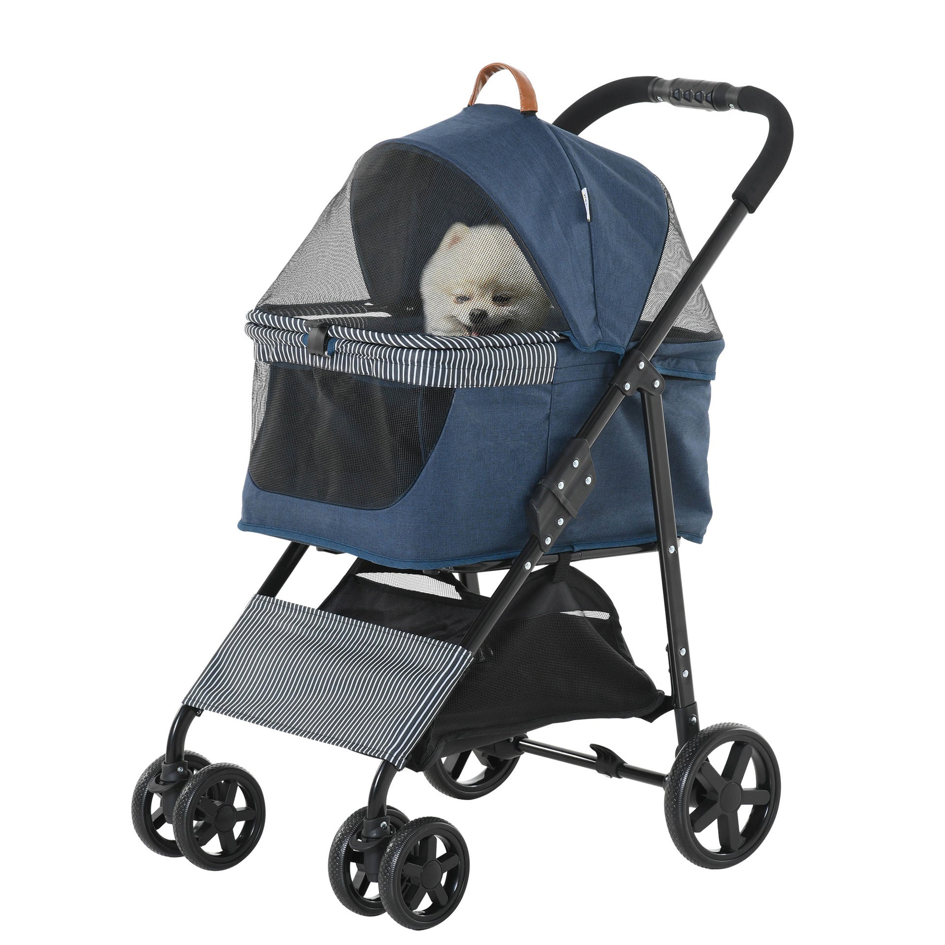 Nancy's 101 Ponds 2-in-1 Hondenbuggy Transport - Blauw, Zwart - Staal, Oxford, Stof - 29,92 cm x 20,07 cm x 39,76 cm