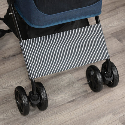 Nancy's 101 Ponds 2-in-1 Hondenbuggy Transport - Blauw, Zwart - Staal, Oxford, Stof - 29,92 cm x 20,07 cm x 39,76 cm