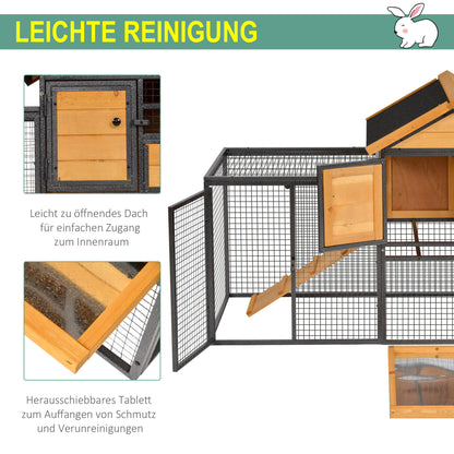 Nancy's Aaron Lake Rabbit Hutch - Geel, Zwart - Firwood, Metaal - cm x 48,03 cm x 36,22 cm