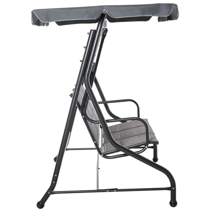 Nancy's Academy Hollywood Swing 3-zits - Grijs - Staal, Polyester, Foam - 80,7 cm x 46,45 cm x 66,92 cm