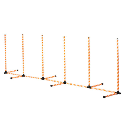 Nancy's Advance Dog Agility Set Training - Oranje, Wit - Pe, Pvc, Abs - 129,13 cm x 26,37 cm x 36,61 cm