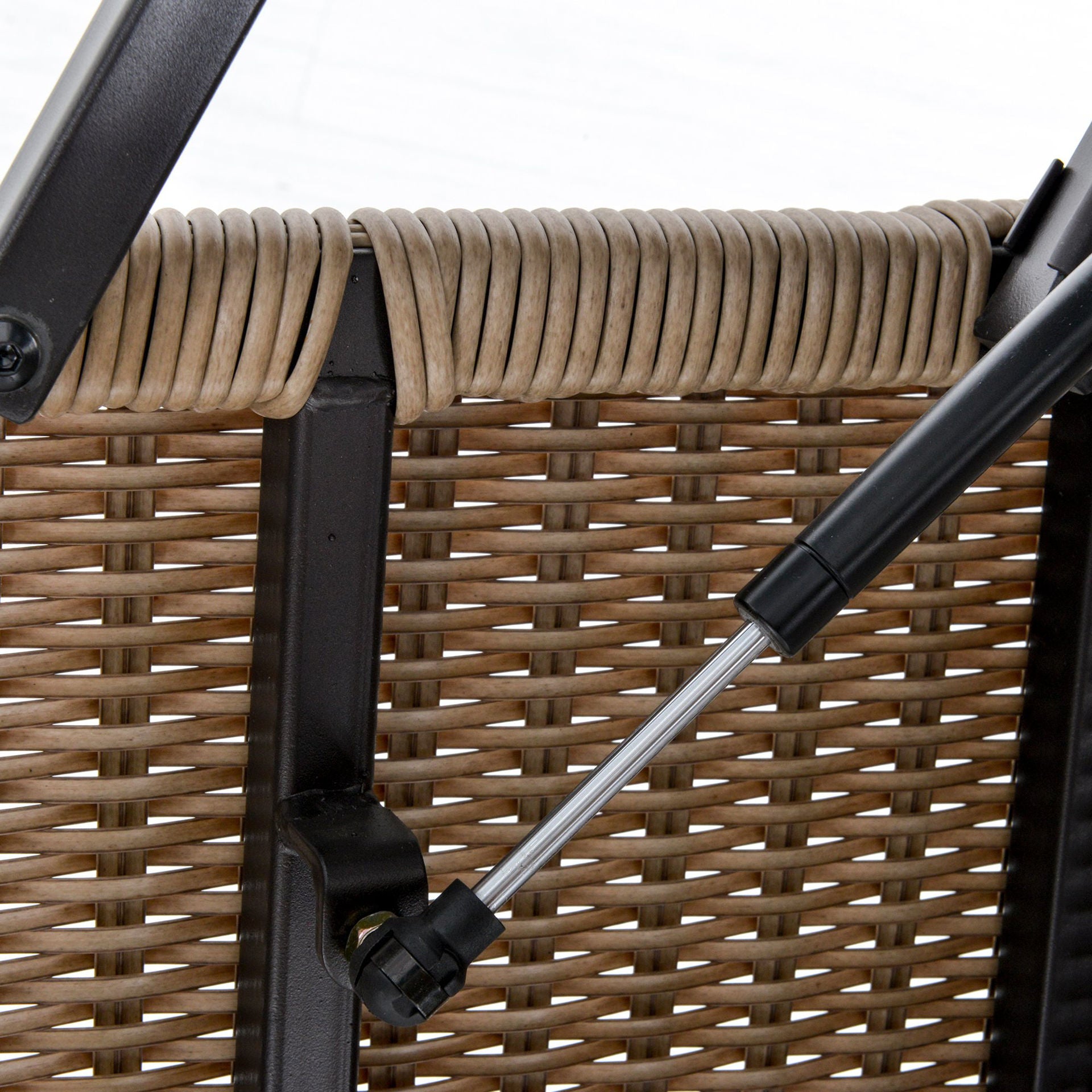 Nancy's Afton Road Polyrattan Side Uitschuifbare Tafel - Tuintafel - Kaki - Rotan