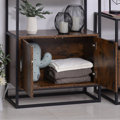 Nancy's Aide Lake Boekenplank Staande Plank - Rustiek Bruin - Spaanplaat, Metaal - 29,92 cm x 12,99 cm x 63,98 cm