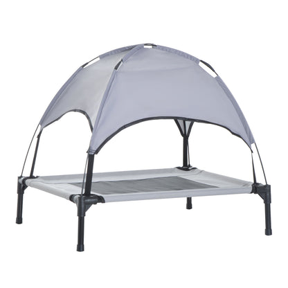 Nancy's Ajax Rock Pet Bed met Luifel - Grijs, Zwart - Metaal, Oxford, Mesh - 24,02 cm x 18,11 cm x 24,02 cm