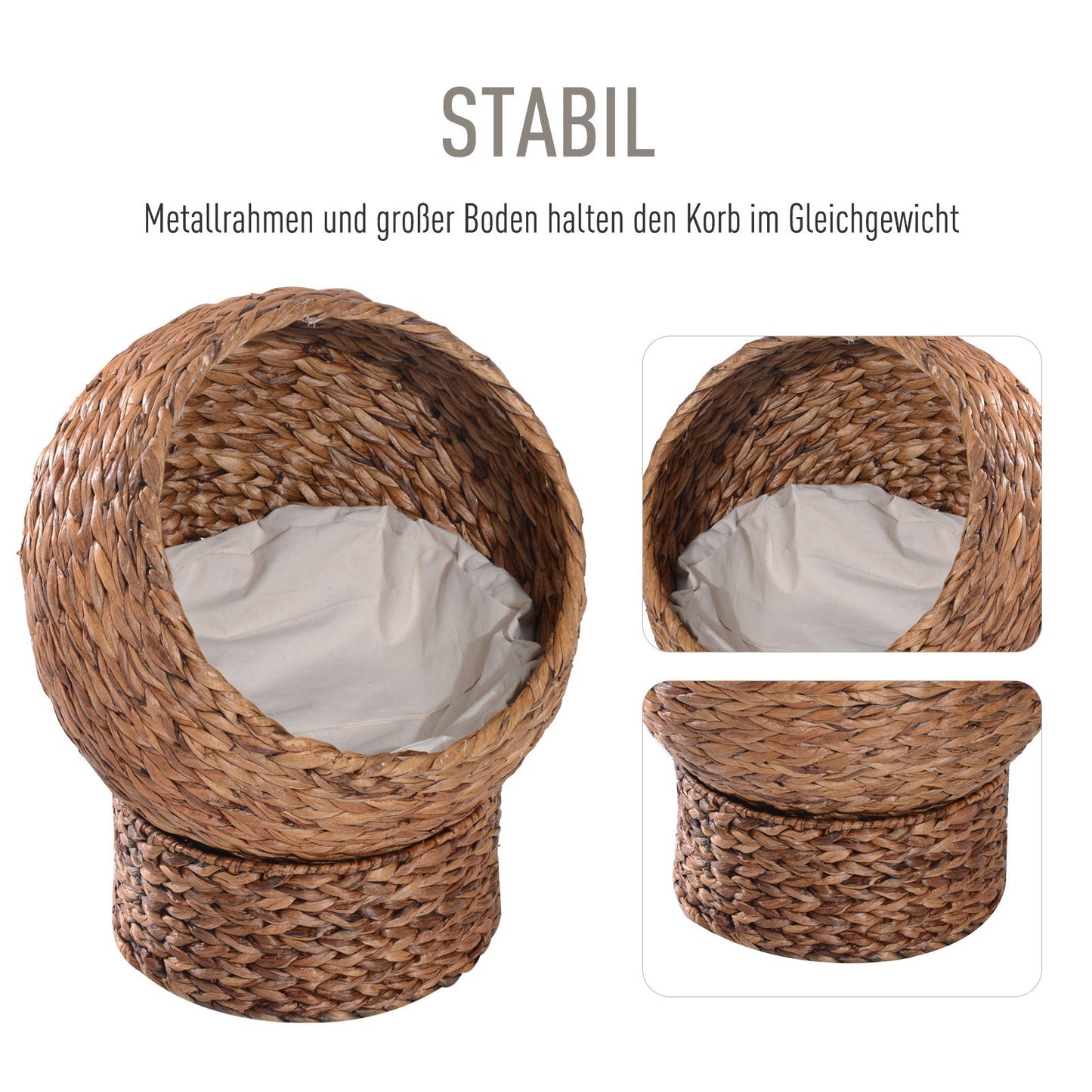 Nancy's Aldborough Rotan kattenmand kattengrot kattenbed met kussen