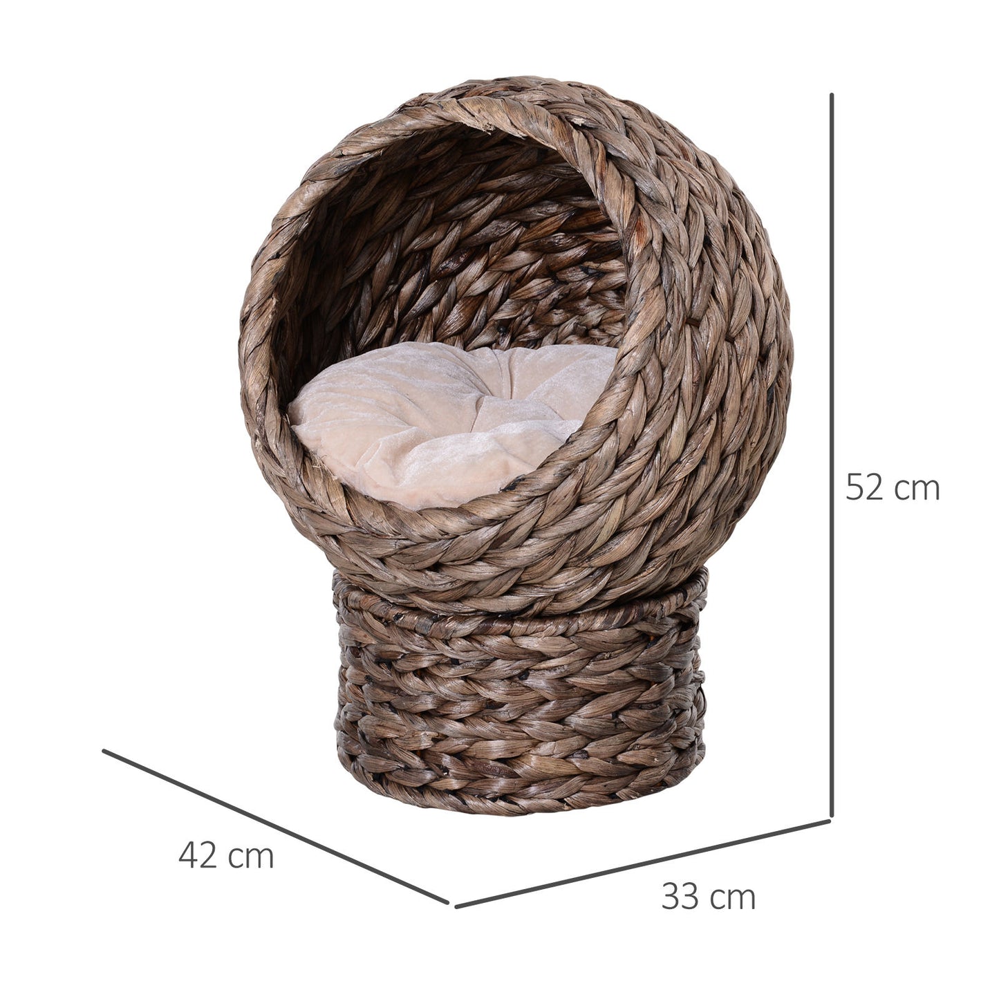 Nancy's Alden Lake Kattenmand - Bruin, Wit - IJzer, Katoen, Flanel - 16,53 cm x 12,99 cm x 20,47 cm