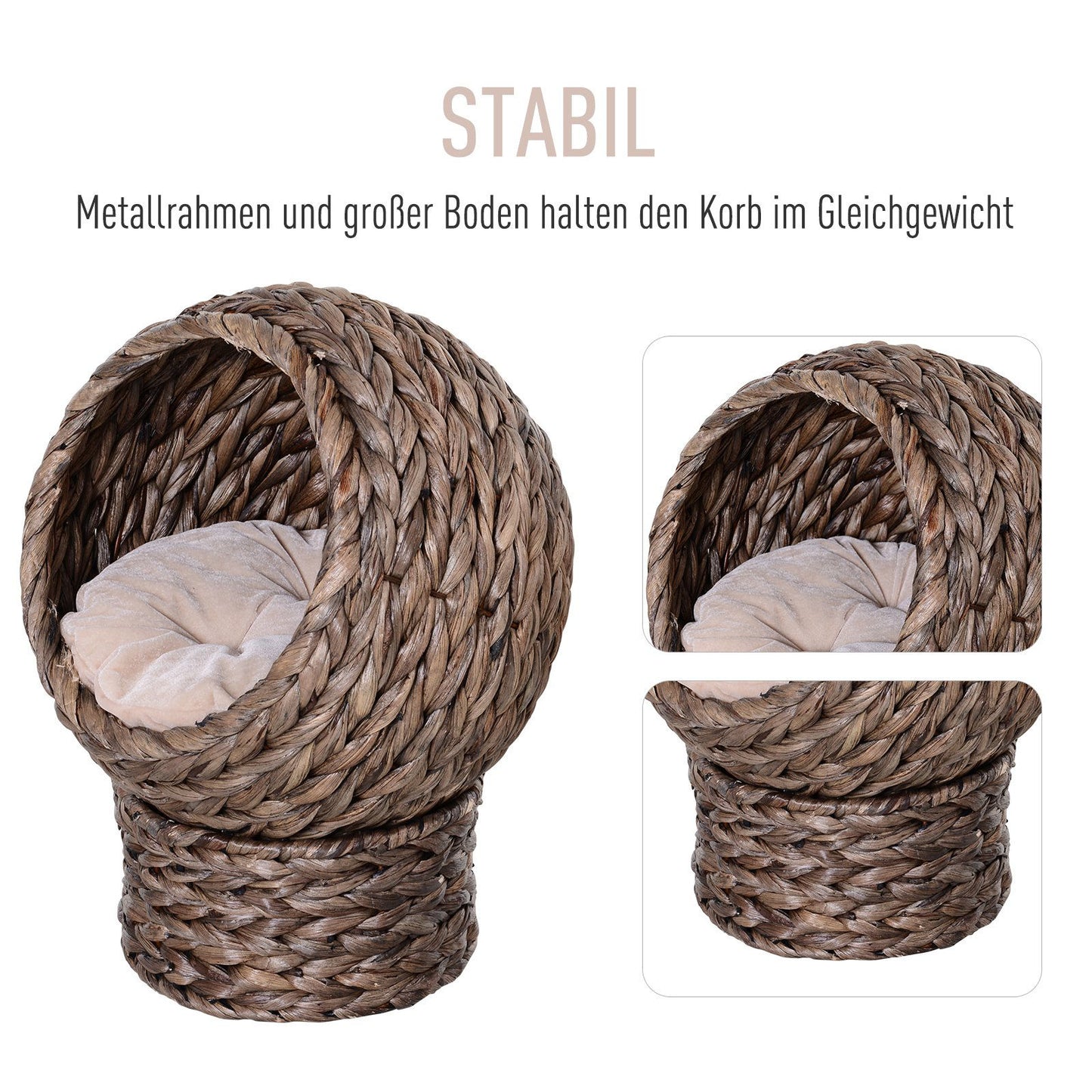 Nancy's Alden Lake Kattenmand - Bruin, Wit - IJzer, Katoen, Flanel - 16,53 cm x 12,99 cm x 20,47 cm