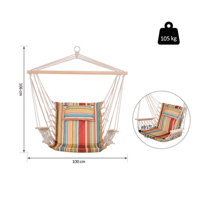 Nancy's Alf Lake Hangstoel Met Kussen - Veelkleurig - Polyester