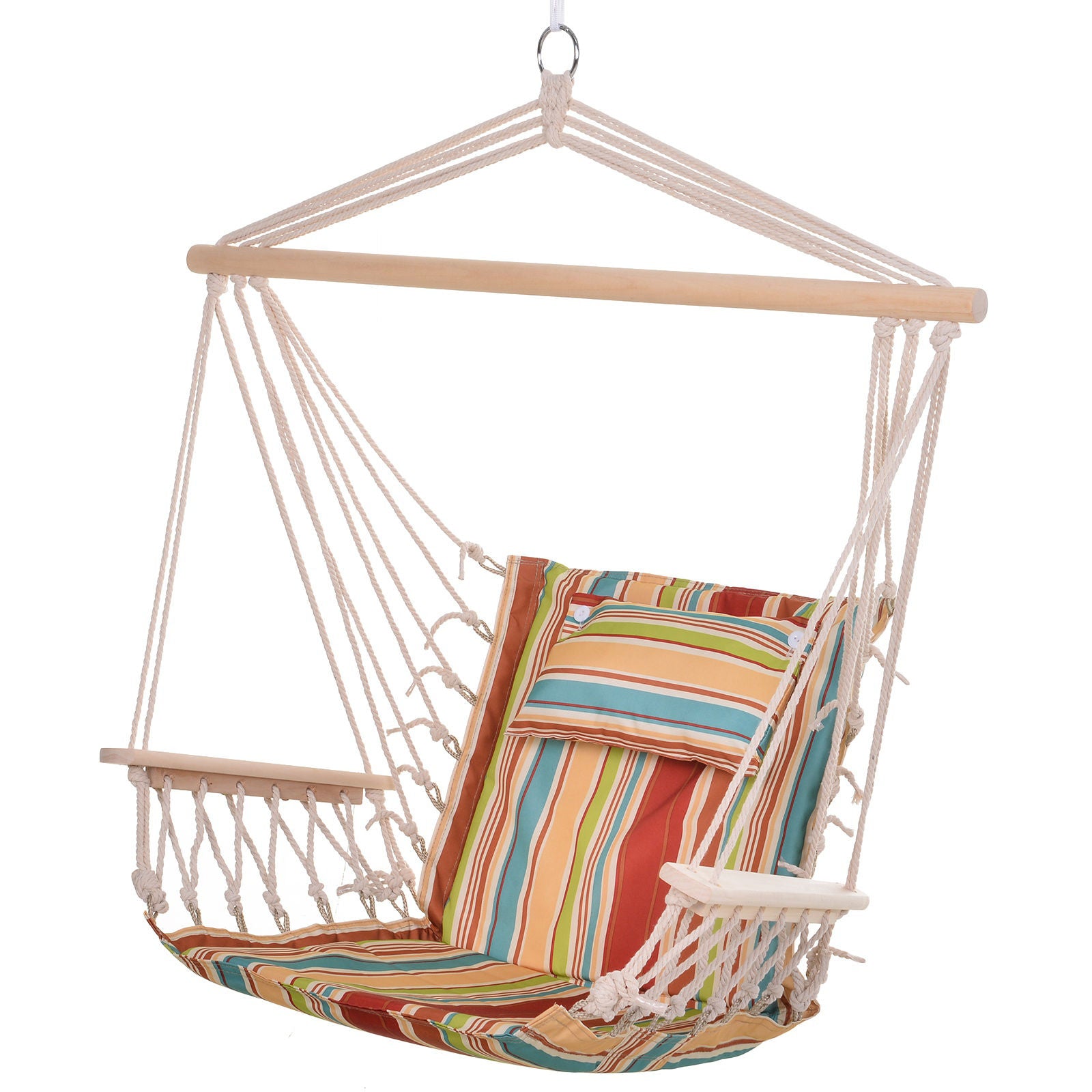 Nancy's Alf Lake Hangstoel Met Kussen - Veelkleurig - Polyester