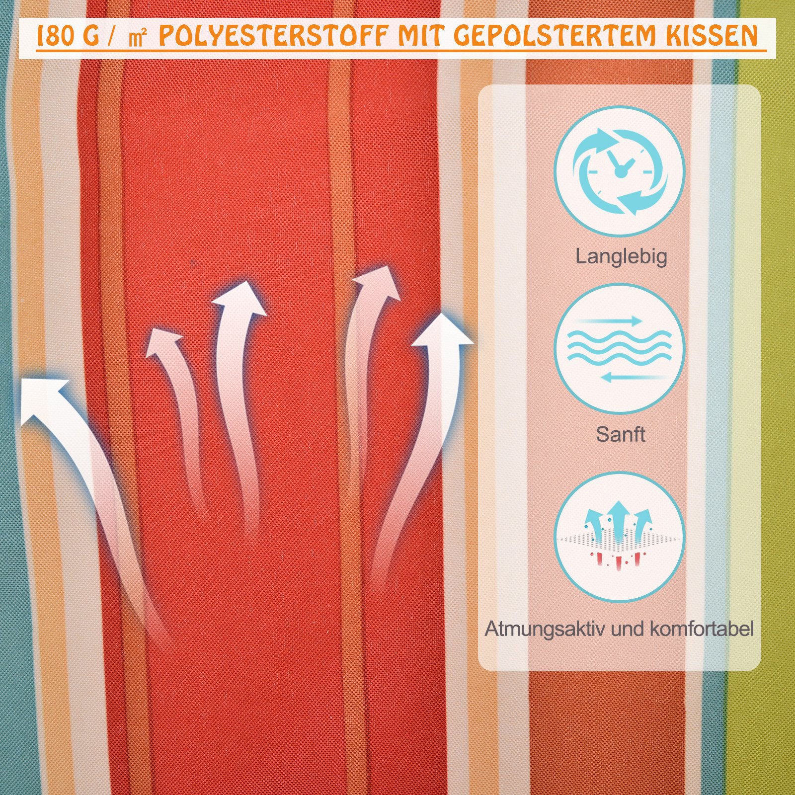 Nancy's Alf Lake Hangstoel Met Kussen - Veelkleurig - Polyester