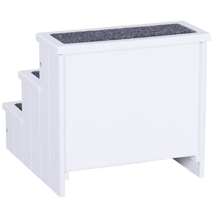 Nancy's Allandale Dog Stairs - Wit - Dennenhout, Needlefelt - 15,94 cm x 17,51 cm x 14,96 cm