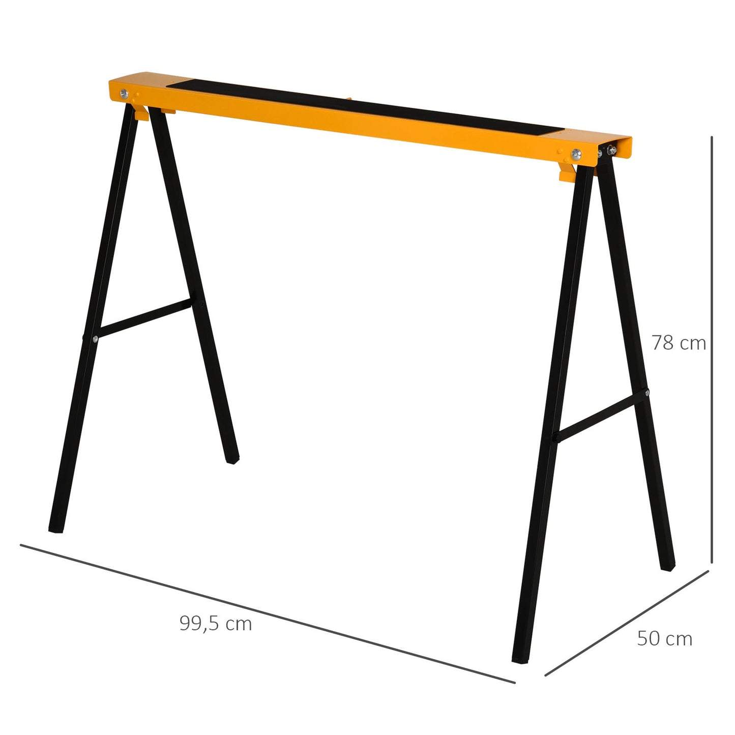 Nancy's Allard Work Trestle - Oranje, Zwart - Staal - 39,17 cm x 19,68 cm x 30,7 cm