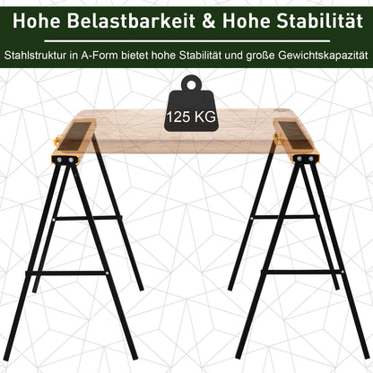 Nancy's Allard Work Trestle - Oranje, Zwart - Staal - 39,17 cm x 19,68 cm x 30,7 cm