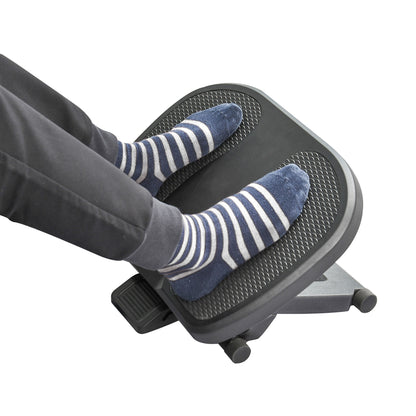 Nancy's Allies Voetsteun - Bureau Voetsteun - Verstelbaar - Lichte Massage - Anti-slip - Zwart