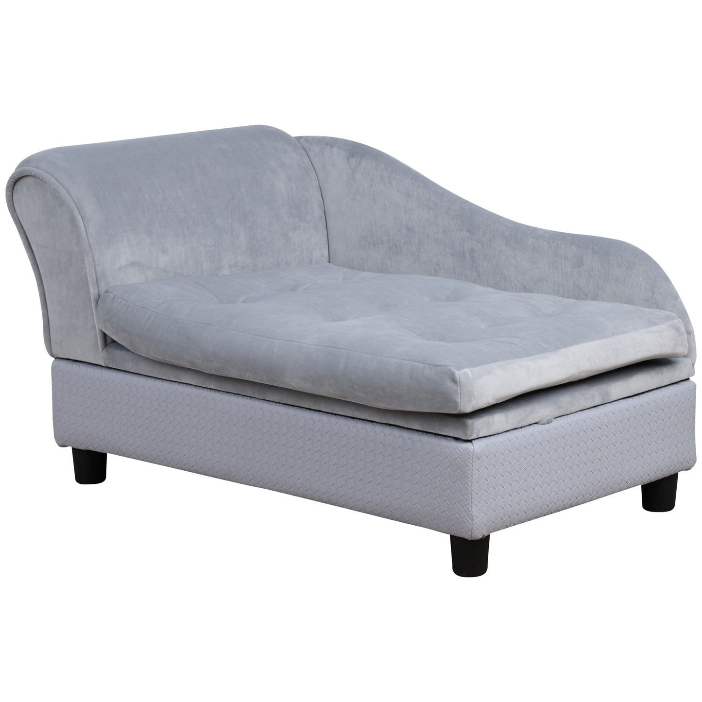 Nancy's Allouez Dierenbank - Blauw - Hout, Pluche, Schuim - 29,92 cm x 17,71 cm x 16,33 cm