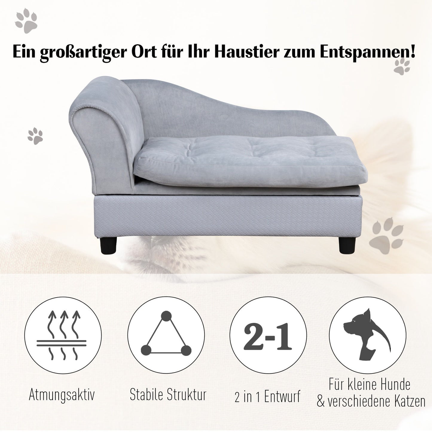 Nancy's Allouez Dierenbank - Blauw - Hout, Pluche, Schuim - 29,92 cm x 17,71 cm x 16,33 cm