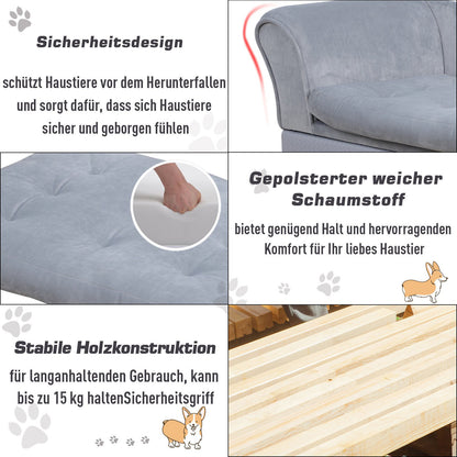 Nancy's Allouez Dierenbank - Blauw - Hout, Pluche, Schuim - 29,92 cm x 17,71 cm x 16,33 cm