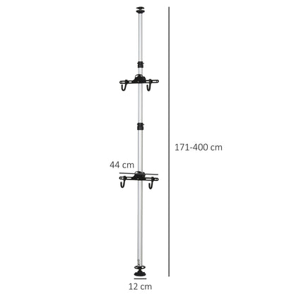 Nancy's Alpha Lake Fietshouder - Zilver - Aluminiumlegering, IJzer, Nylon - 4,72 cm x 4,72 cm x 157,48 cm