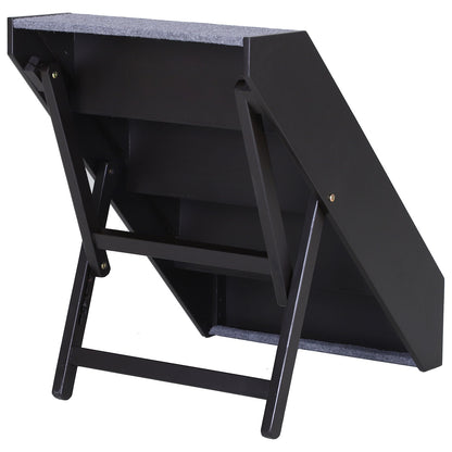 Nancy's Alta Vista Pet Stairs Met Tapijt - Grijs, Bruin - Gefabriceerd Hout, Vilt - 18,3 cm x 21,65 cm x 25,19 cm