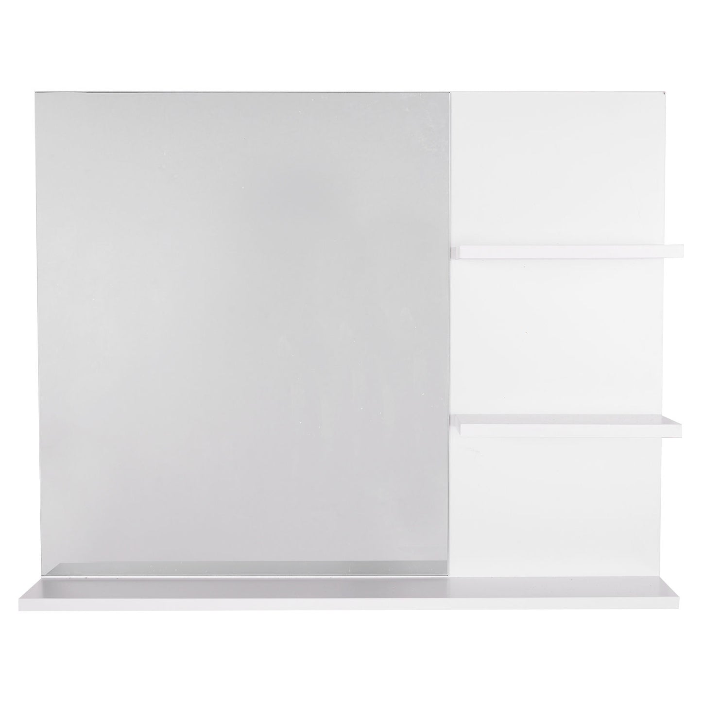 Nancy's Ames Lake Badkamerspiegel - Spiegelkast - Spiegelplank - Wit - ± 60 x 10 x 50 cm