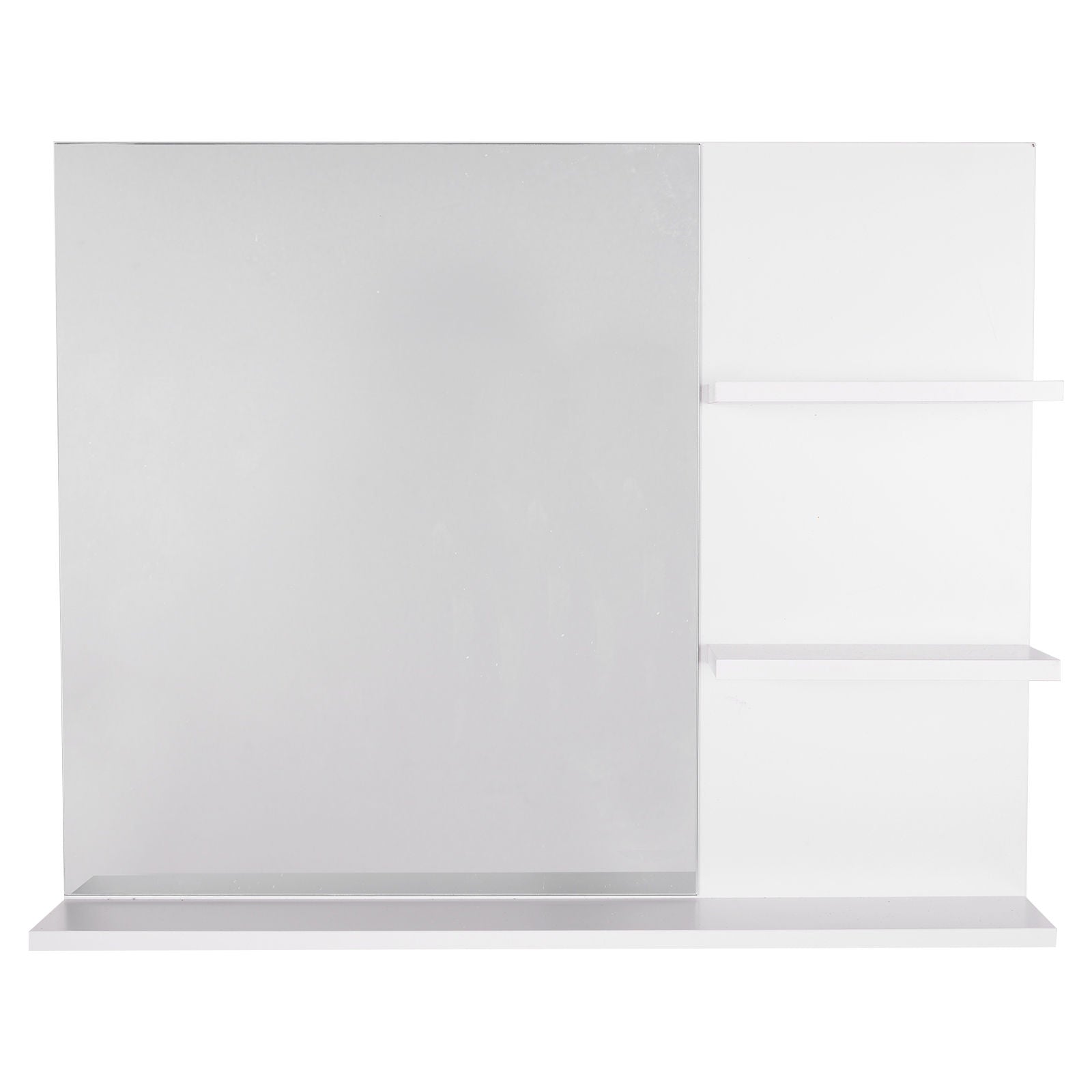 Nancy's Ames Lake Badkamerspiegel - Spiegelkast - Spiegelplank - Wit - ± 60 x 10 x 50 cm