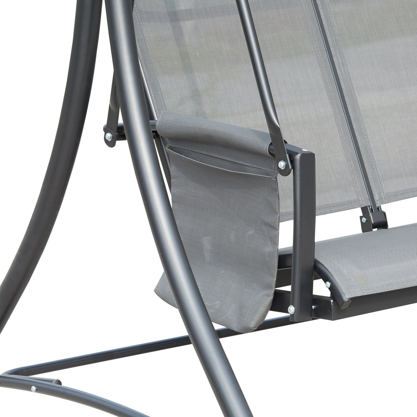 Canapé Amisk Hollywood Swing de Nancy - Rocking chair - 3 places - Gris - Métal, Aluminium