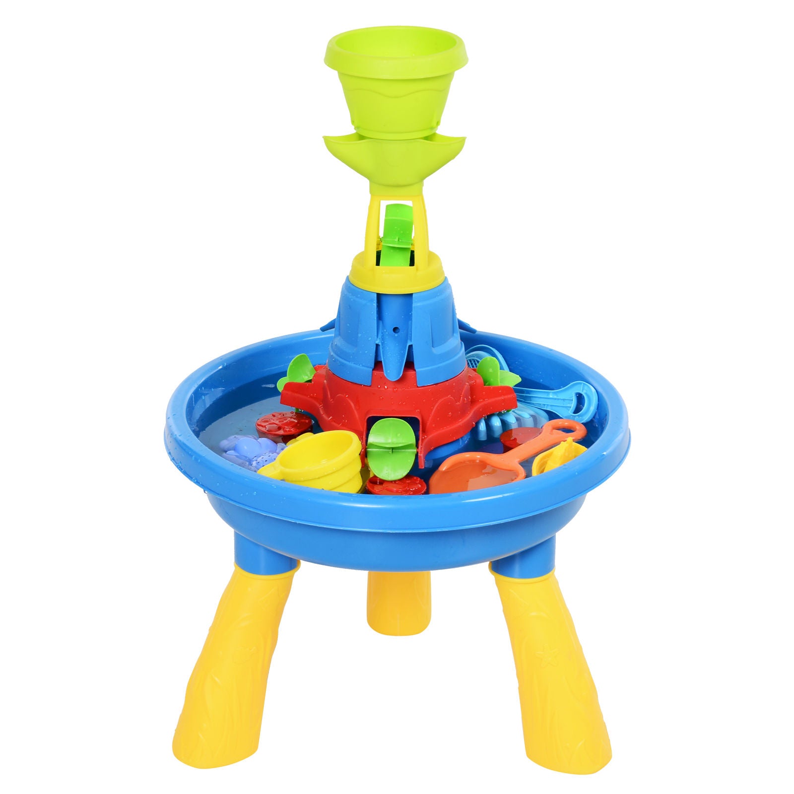 Nancy's Amos Point Zand- en Waterspeeltafel - Buitenspeelgoed - Waterpark - 21-Delige Set