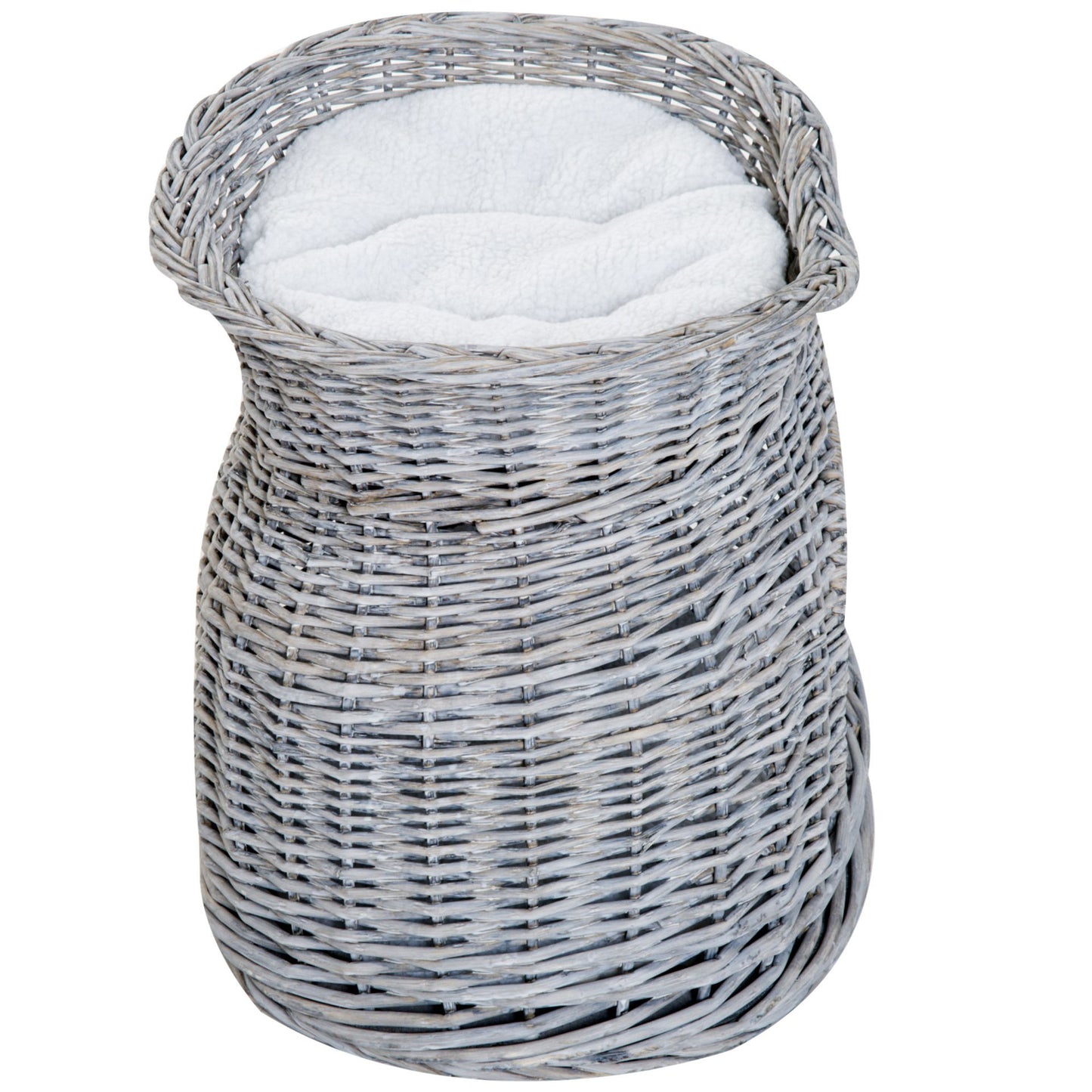 Nancy's Annand Bog Rotan Kattenmand - Kattenhut met kussen - Kattengrot - Kattenhuis - Grijs