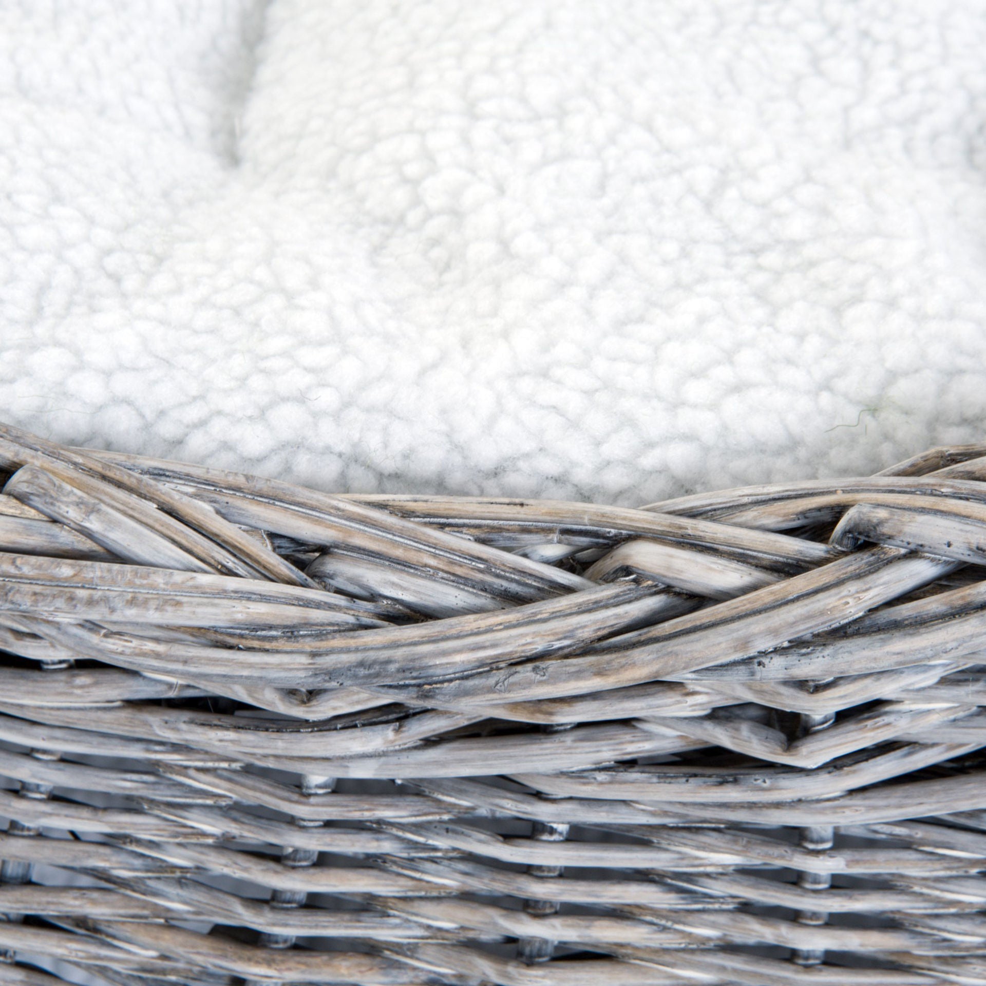 Nancy's Annand Bog Rotan Kattenmand - Kattenhut met kussen - Kattengrot - Kattenhuis - Grijs