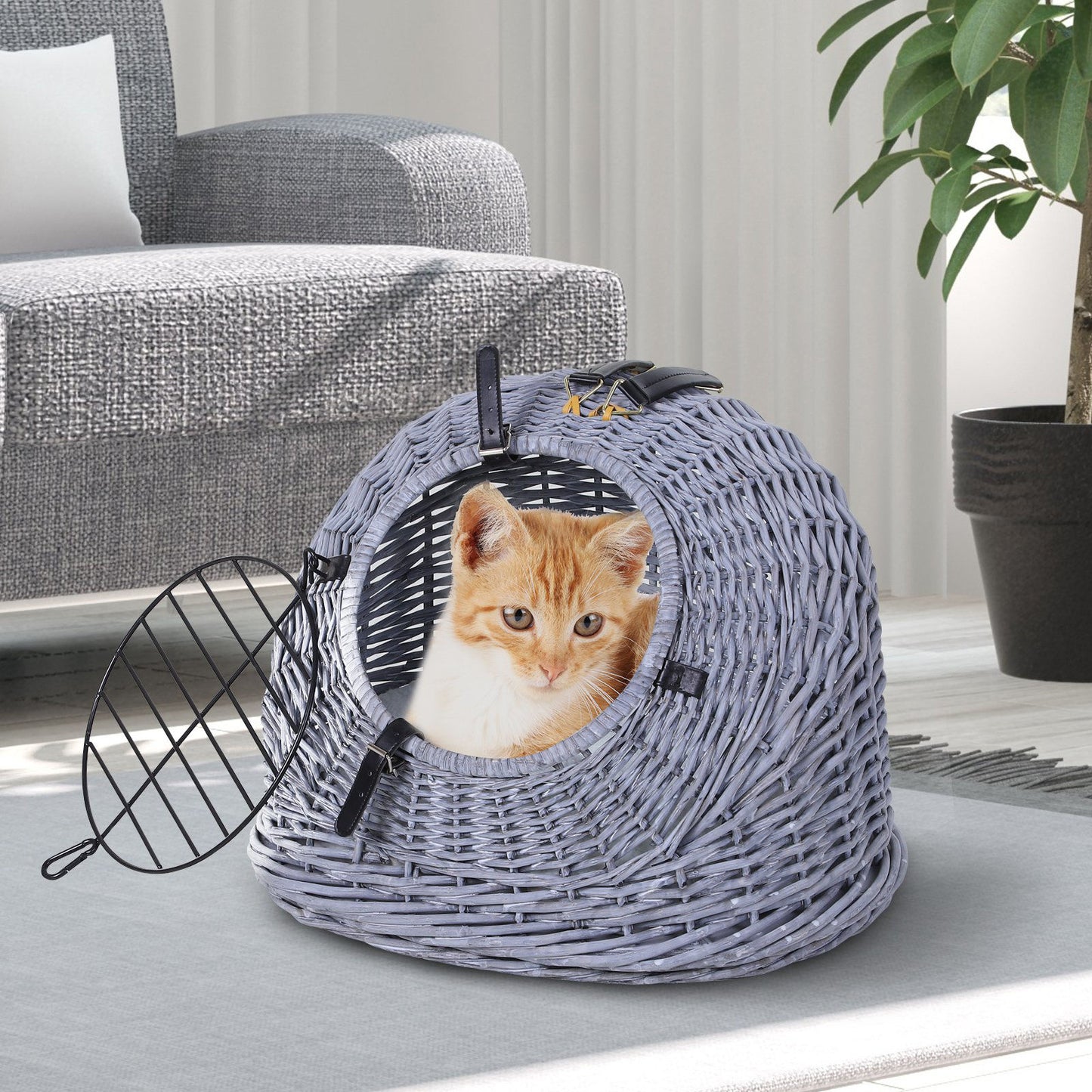 Nancy's Annandale Transport Basket Transport box for cats, dogs, wicker cat house, cat basket, wicker basket