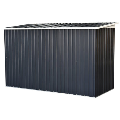 Nancy's Ansonia Gereedschapsschuur met schuifdeur - Opbergschuur - Tuinschuur - Grijs - 280 x 130 cm