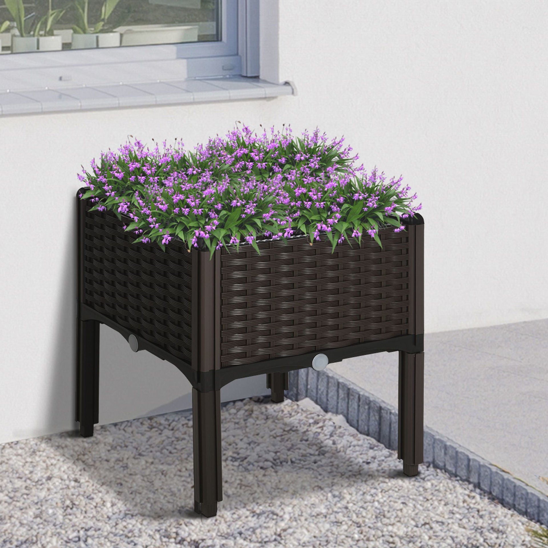 Nancy's Antoine Garden Bed Raised Bed Planter - Dark Brown - Pp - 15.75 cm x 15.75 cm x 17.32 cm