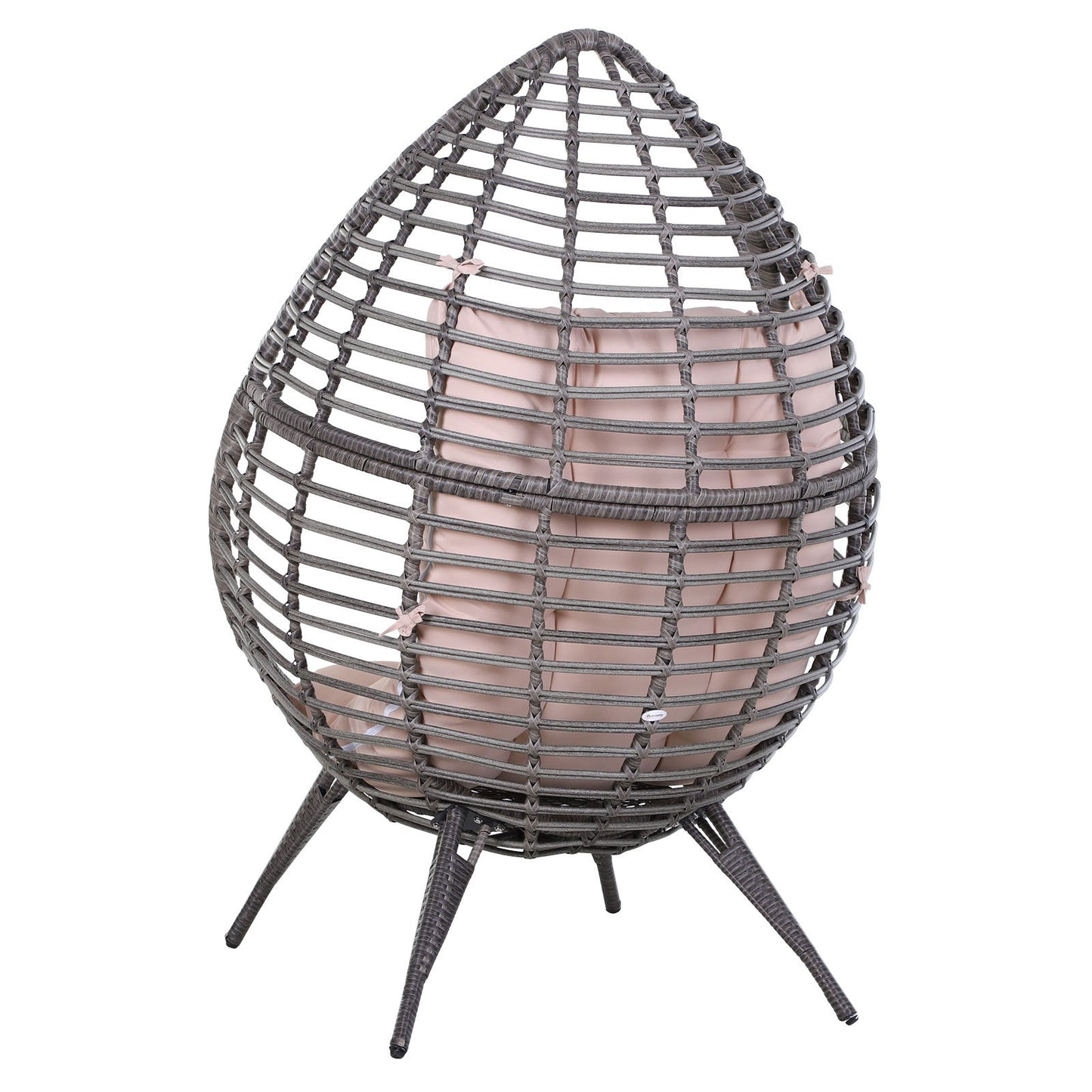 Nancy's Anvil Lake Rotan Fauteuil - Loungestoel - Egg chair - Grijs