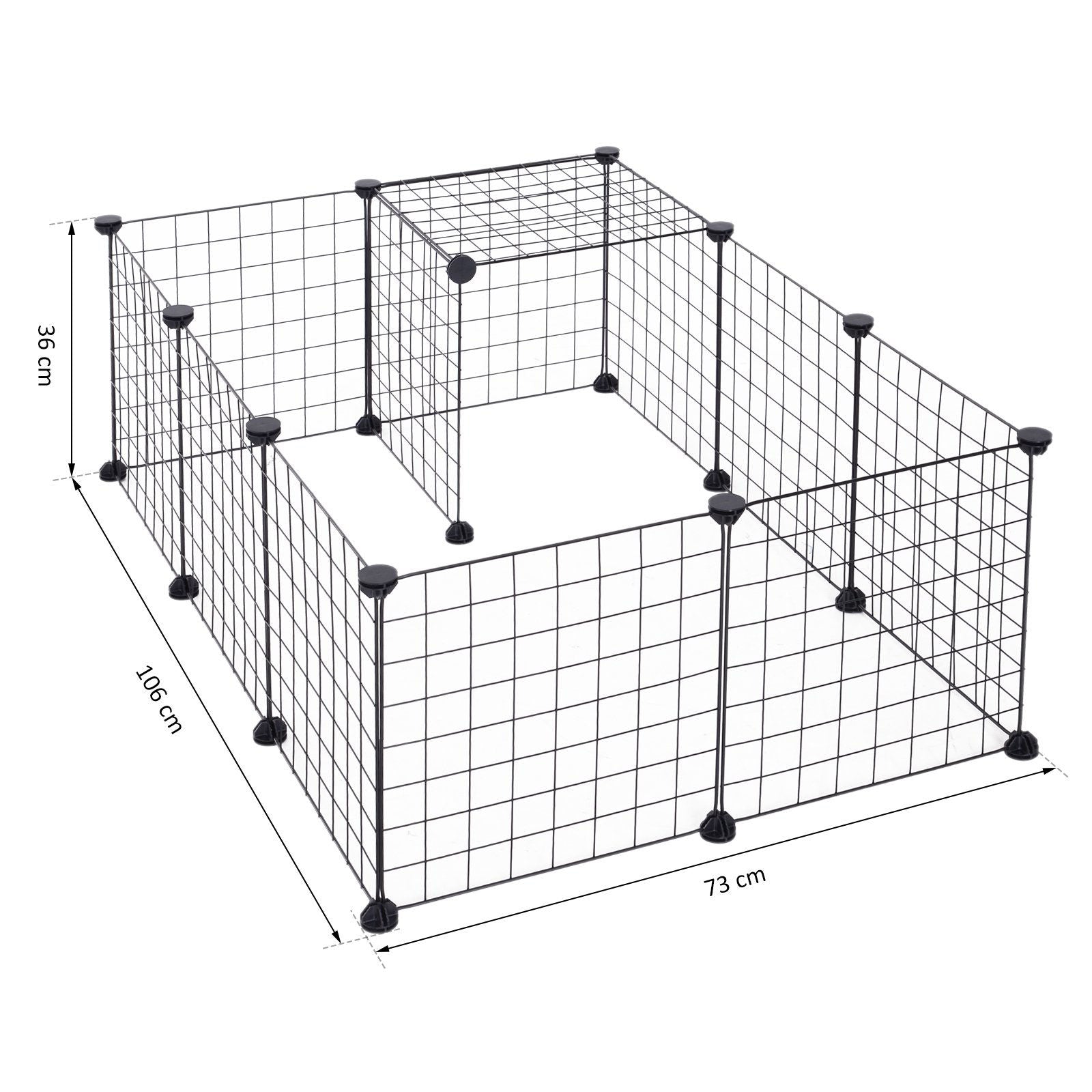 Nancy's Appleton Box Animal Cage - Black - Metal - 41.73 cm x 28.74 cm x 14.17 cm