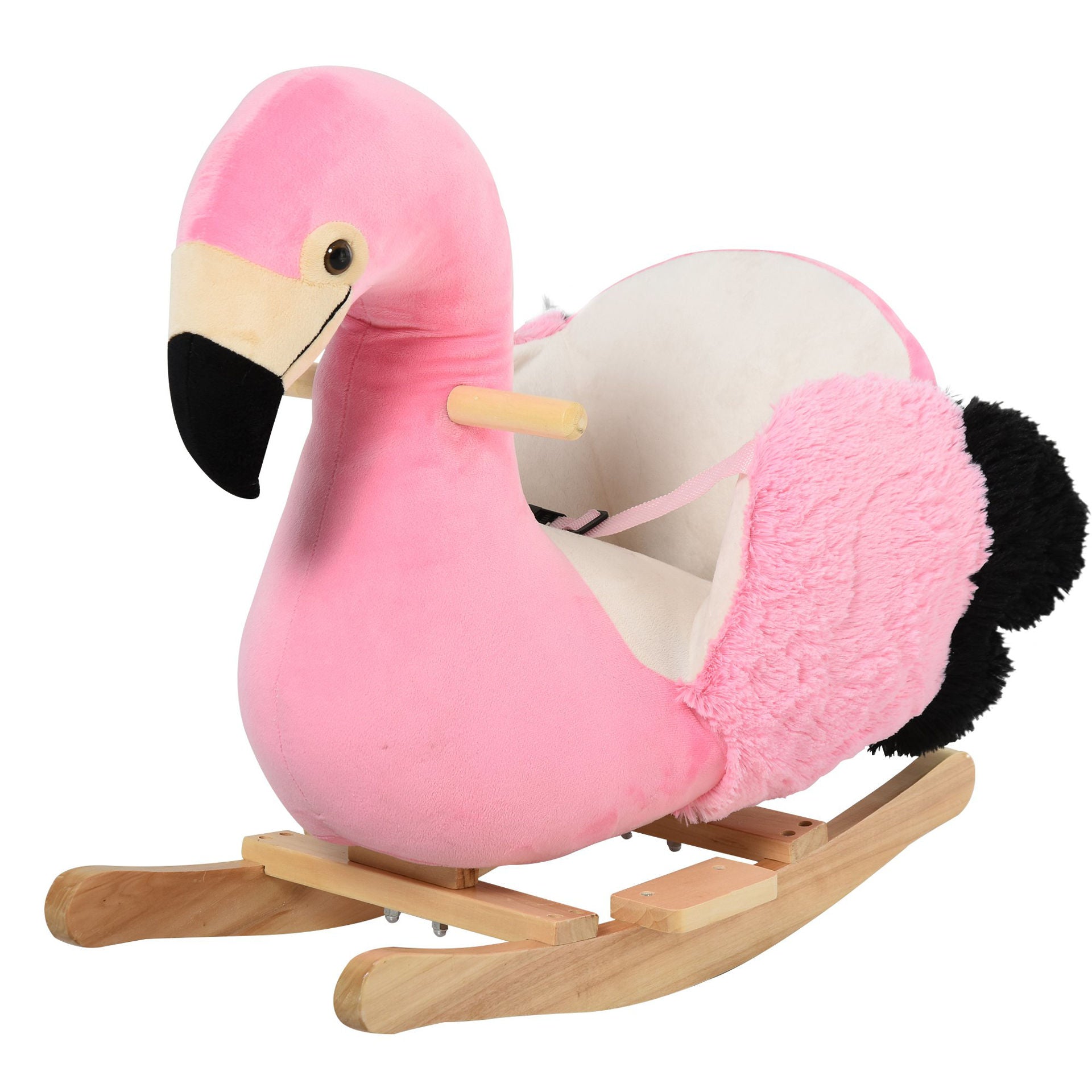 Nancy's Schort Rock Rocking Toy Flamingo - Roze - Pluche, Polypropyleen, Esp hout - 23,62 cm x 12,99 cm x 20,47 cm