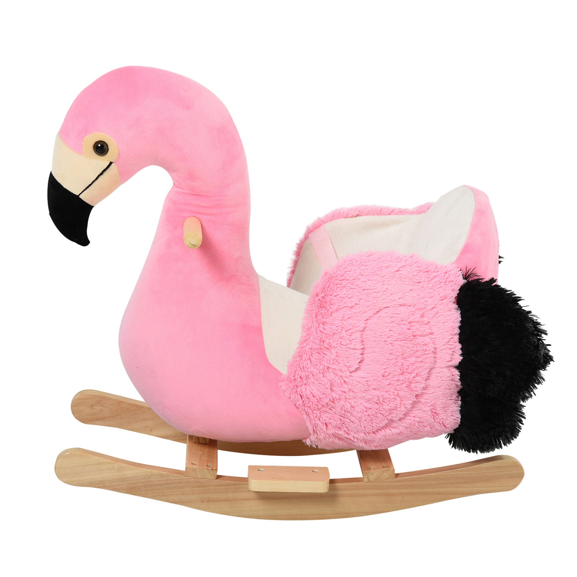 Nancy's Schort Rock Rocking Toy Flamingo - Roze - Pluche, Polypropyleen, Esp hout - 23,62 cm x 12,99 cm x 20,47 cm