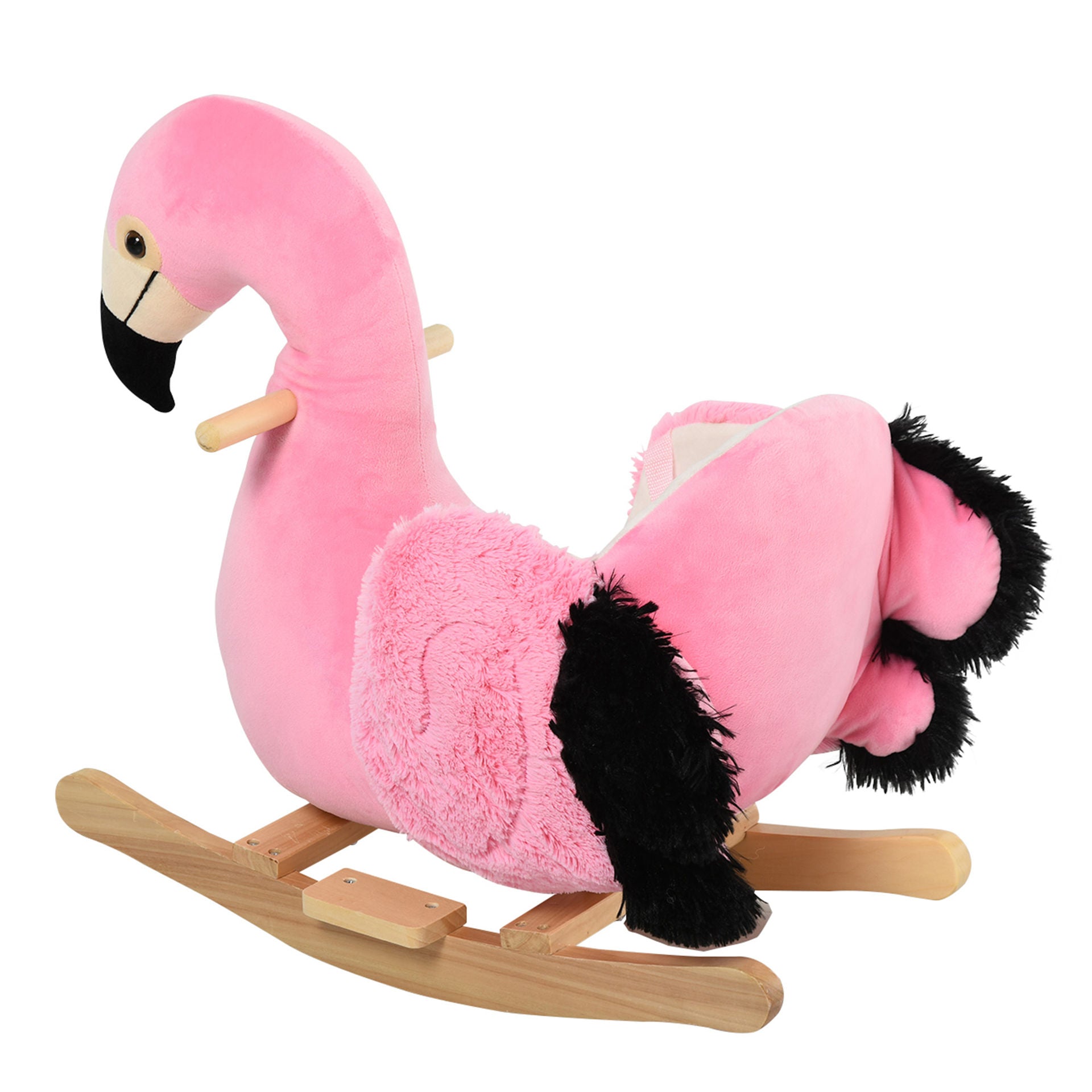 Nancy's Schort Rock Rocking Toy Flamingo - Roze - Pluche, Polypropyleen, Esp hout - 23,62 cm x 12,99 cm x 20,47 cm