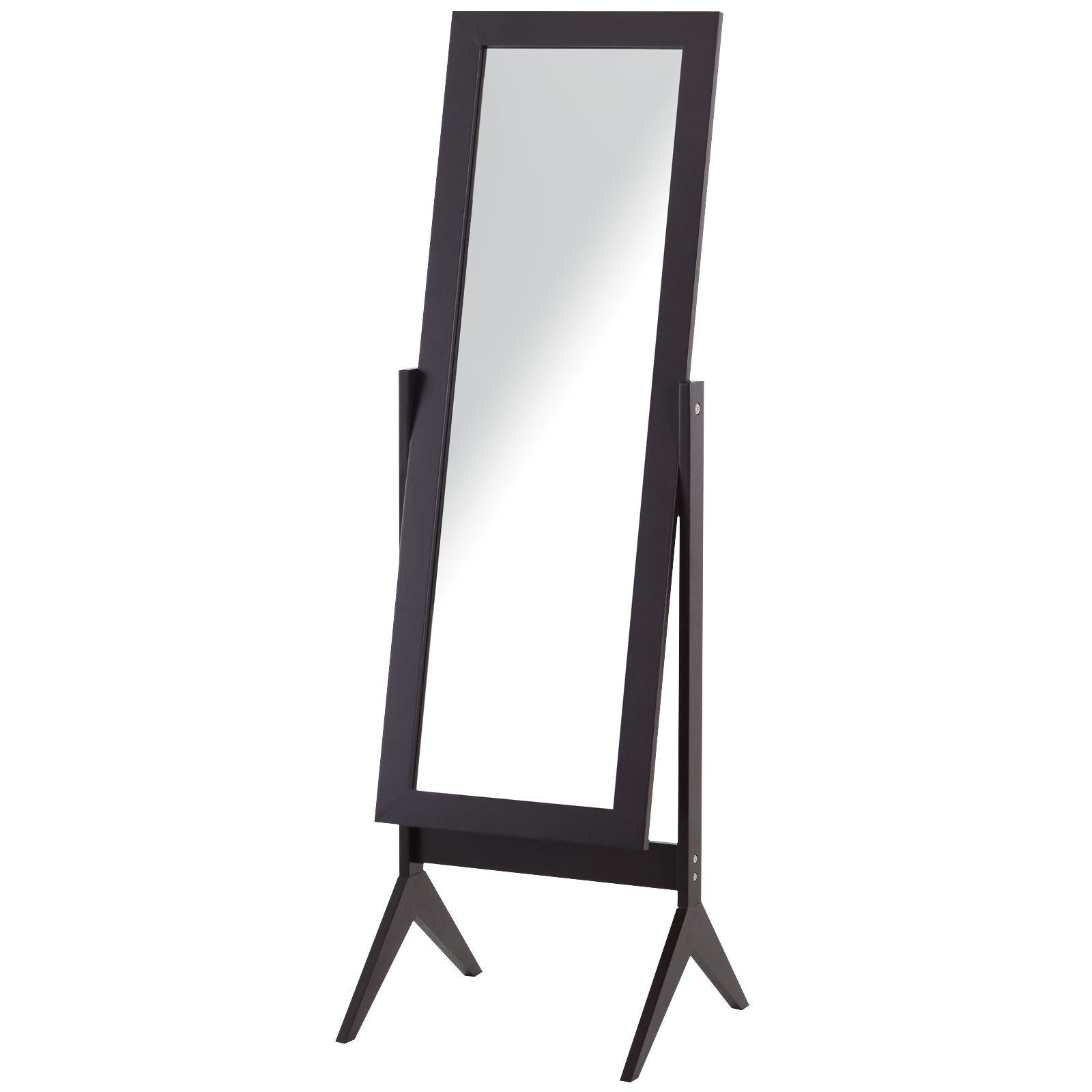 Nancy's Aquaforte Staande Spiegel - Zwart - Gefabriceerd Hout, Glas - 18,5 cm x 18,11 cm x 58,27 cm