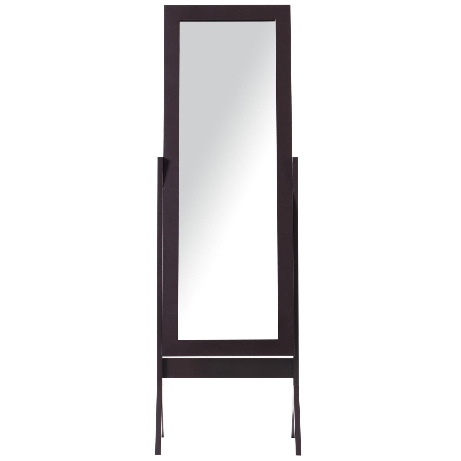 Nancy's Aquaforte Staande Spiegel - Zwart - Gefabriceerd Hout, Glas - 18,5 cm x 18,11 cm x 58,27 cm