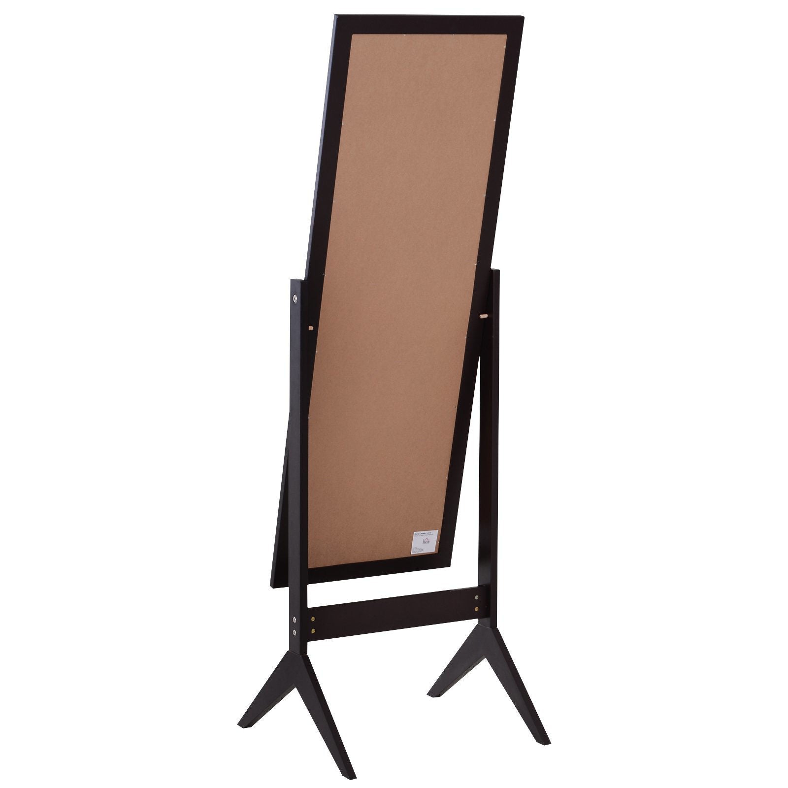Nancy's Aquaforte Staande Spiegel - Zwart - Gefabriceerd Hout, Glas - 18,5 cm x 18,11 cm x 58,27 cm