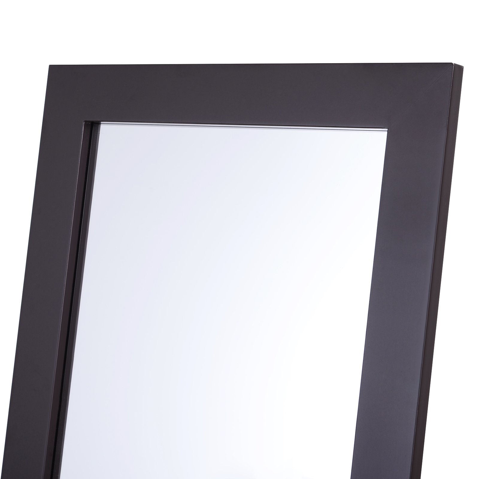 Nancy's Aquaforte Staande Spiegel - Zwart - Gefabriceerd Hout, Glas - 18,5 cm x 18,11 cm x 58,27 cm