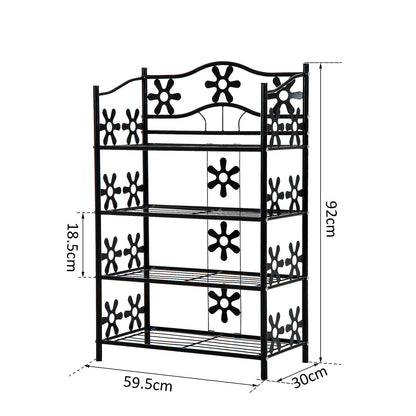 Nancy's Arcol Bay Schoenenrek - Schoenenkast - Zwart - Staal - ± 60 x 30 x 90 cm